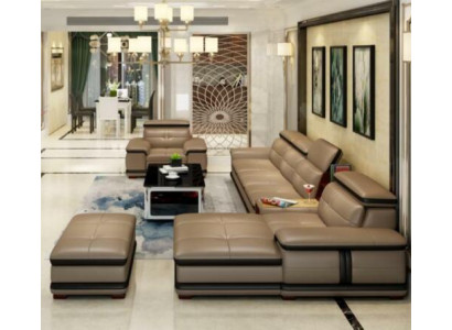 Relax-Sëtz-Miwwelen Wunnlandschaft Luxus-Eckgarnitur Ecksofa L-Form Polster Modern