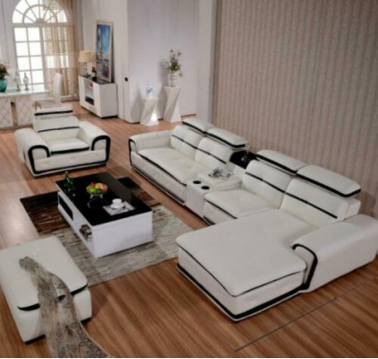 Luxus Eckecksofa L-Form Polster Relax Modern Sëtz Miwwelen Wunnlandschaft