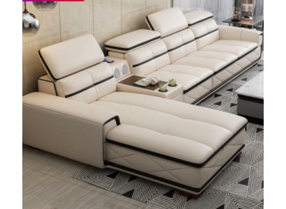 Sofa Miwwel Wunnlandschaft Luxus Eckeckcouch Ecksofa L-Form Polster Modern Sofasen Nei