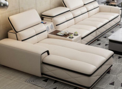 Sofa Miwwel Wunnlandschaft Luxus Eckeckcouch Ecksofa L-Form Polster Modern Sofasen Nei