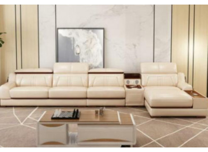 Ecksofa L-Form Polstersofa Relaxsëtz Miwwelen Wohnlandschaft Luxus Eckgarnitur