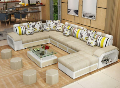 Canapé Miwwelen Wunnlandschaft Luxus Sofa Eckcouch U-Form Polster Modern Relax Sofaen