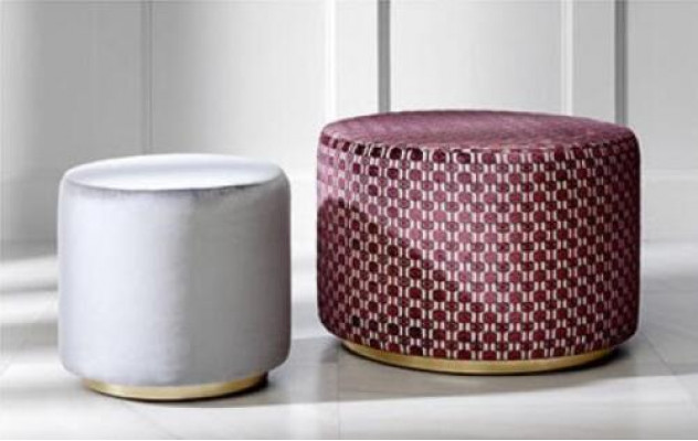 Gruppe Stull Hocker Sitzbank Pouf Samthocker Stoff Ronn Holz Set 2tlg