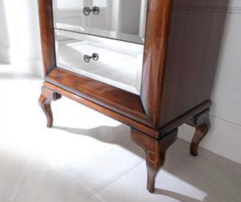 Vitrine Schiefen Vitrinnen Holz Luxus Wunnzëmmer Miwwelen Schaf Brong Barock Nei