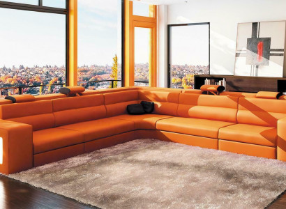 Design XXL Grouss Ecken Polster Eck Sofa Couch Lieder Sofas Garnitur L Form