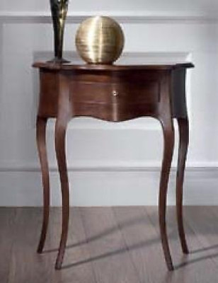 Säitendësch, Couchdësch, Konsoldësch, Dëschkonsol, Ofstellungsdësch, Holz, Brong, Nei