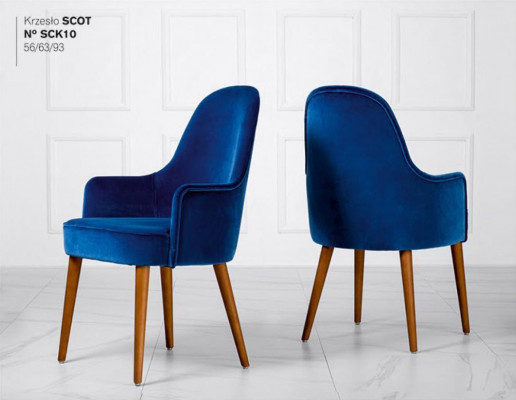 Iesszëmmerstull Stull Fauteuil Sëtzer 1 Sëtz Clubfauteuil Stoff Blo Iesszëmmer Holz