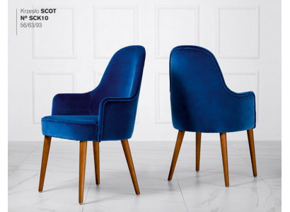 Iesszëmmerstull Stull Fauteuil Sëtzer 1 Sëtz Clubfauteuil Stoff Blo Iesszëmmer Holz