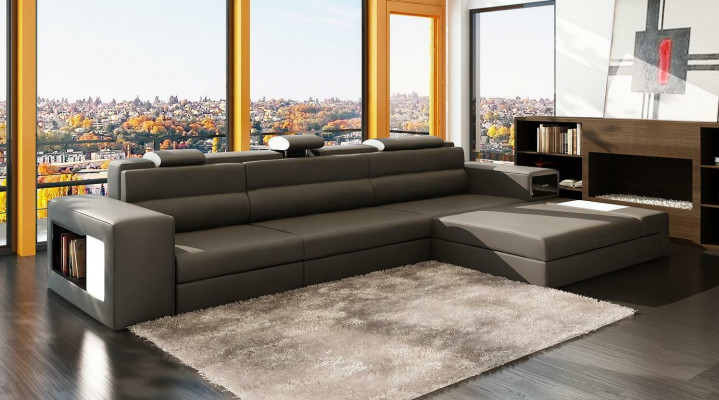 Design XXL Grouss Ecken Polster Eck Sofa Canapé L Form Lieder Sofas Garnitur