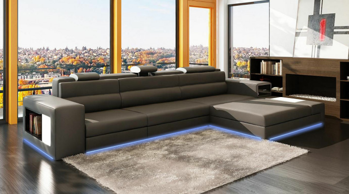 Design XXL Grouss Ecken Polster Eck Sofa Canapé L Form Lieder Sofas Garnitur
