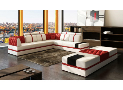 L Form XXL Designer Wunnlandschaft Polster Ecksofa Eck Garnitur Sofa Canapé Eck