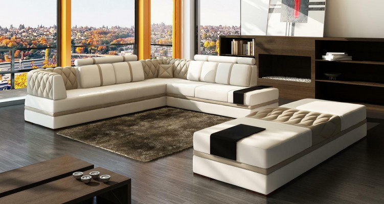 L Form XXL Designer Wunnlandschaft Polster Ecksofa Eck Garnitur Sofa Canapé Eck