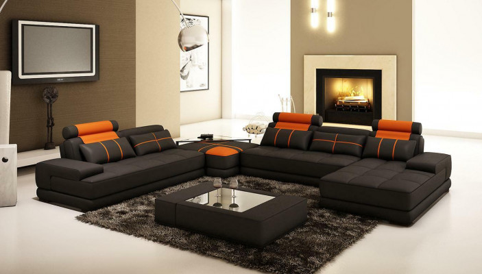 XXL Designer Wunnlandschaft Polster Eckcanapé EckGarnitur Canapé Couch