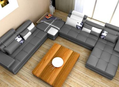 XXL Designer Wunnlandschaft U Form Polster Ecksofa Eck Garnitur Sofa