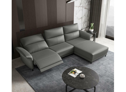 Garnitur Eckcouch L-Form Polster Modern Relax Sëtz Luxus Miwwelen Wunnlandschaft Nei