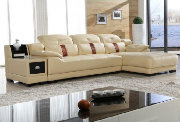 Luxus Eckkanapé Ecksofa L-Form Polster Modern Relax Sëtz Miwwelen Wunnlanschaft
