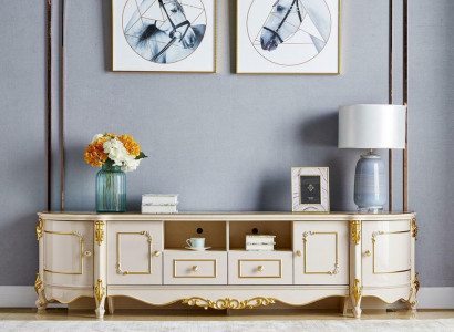 Sideboard Luxus Design Kommode Anrichte Side Lowboard Schaf Wohn Barock Rokoko