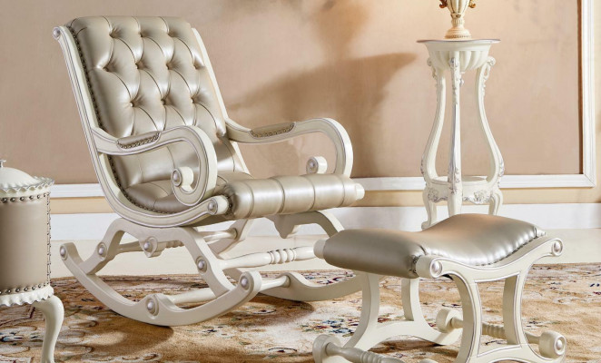 Chesterfield Barock Schaukelstull Schwéngsessel Stull Lieder Massivholz