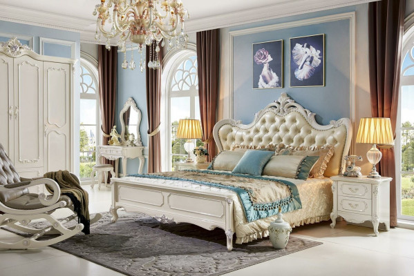 Luxus Better Hotel Kinneken Chesterfield Bett Duebelbett Barock Massivholz