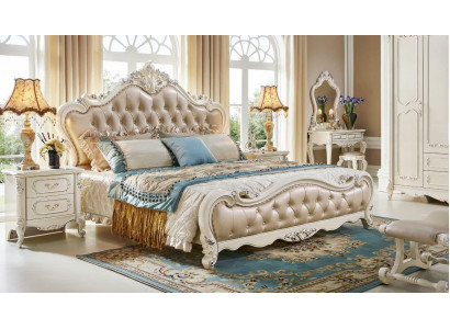 Luxus Schlofkummer Bett Duebel gepolstert Chesterfield Hotel Better Massivholz