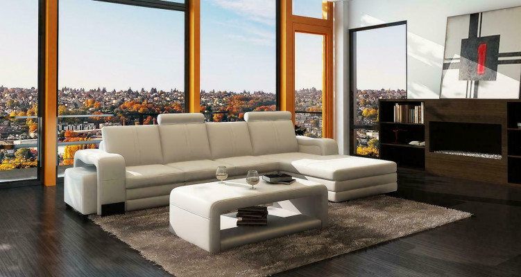 XXL Multifunktiouns Liederkanapé Couch Grouss Sofa Dekor Këssen Ecksofa Modern