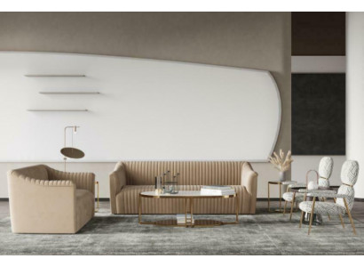 Sofagarnitur 3+1 Sëtzer Wunnlandschaft Relax Samt Sëtz Design Couch Lounge Nei