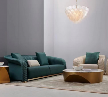 Design Këssen Luxus Sëtz Sofa Couch Textil Sofa 3-Sëtz Kënschtleche Lieder
