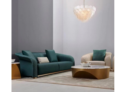 Design Këssen Luxus Sëtz Sofa Couch Textil Sofa 3-Sëtz Kënschtleche Lieder