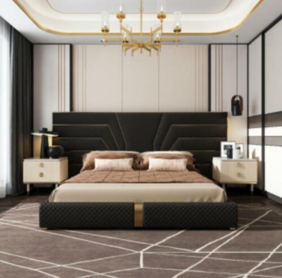 Designer Bett 180x200 Lieder Textil Better Duebel Schlof Sall Luxus