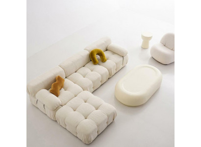 Eckcanapé L-Form Wunnlandschaft Relax Sëtz Design Couch Lounge Eck Modern Textil