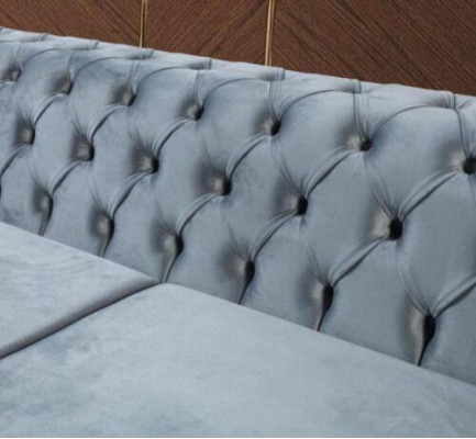 Dräisëtzer Sofa Luxus Chesterfield 3 Sëtzer Canapéen Gro Sofas Samt Neit Couch