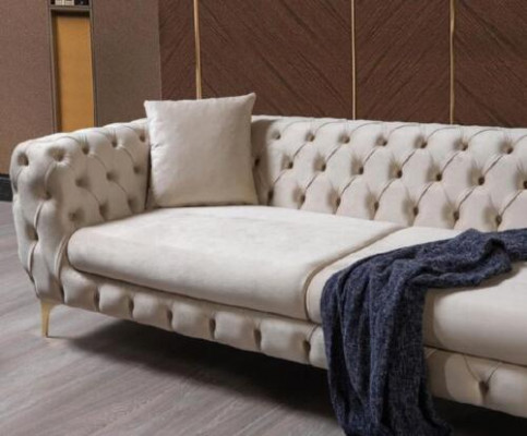 Dräisëtzer Sofa Luxus Chesterfield 3 Sëtzer Canapéen Gro Sofas Samt Neit Couch