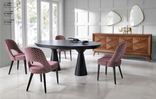 Iessgrupp Luxus Iesszëmmer Iessék Eckiessdësch Garnitur Stull Säitebord Holz 6tlg