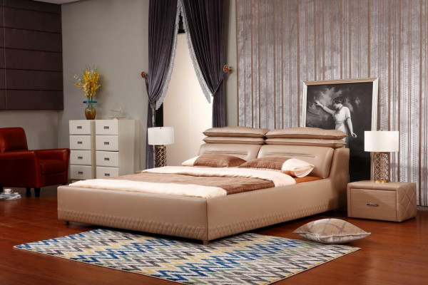 Modern Design Bett XXL Luxus Hotel Better Stil Duebel Lieder 140 160