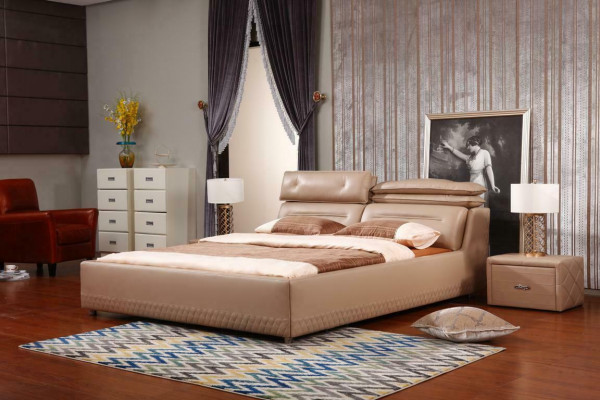 Modern Design Bett XXL Luxus Hotel Better Stil Duebel Lieder 140 160