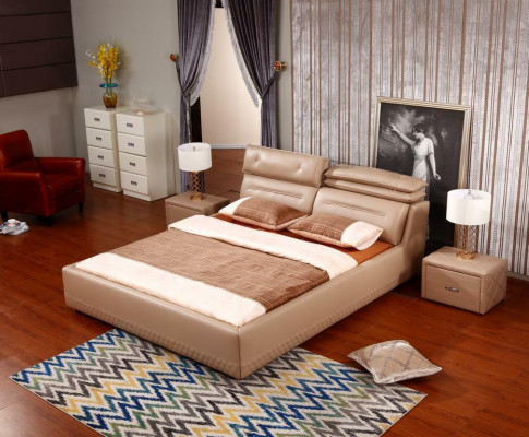 Modern Design Bett XXL Luxus Hotel Better Stil Duebel Lieder 140 160