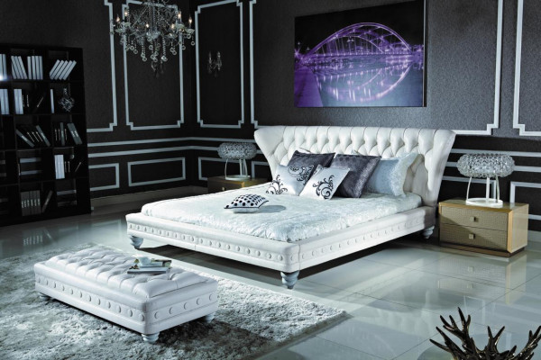 Designer-Doppelbett-Bett-Betten-Lieder-Chesterfield-Hotel-Luxus-Schlofkummer
