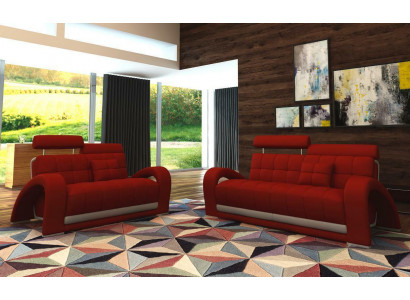 Ledercouch Wohnlandschaft 3+2 Sëtzer Design Modern Canapé 2232