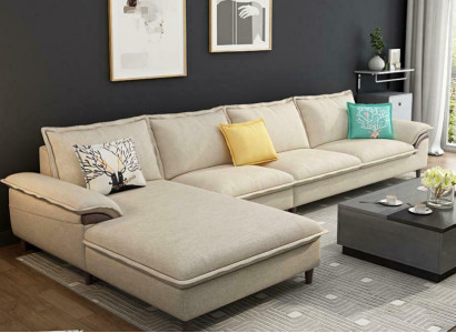 Wunnlandschaft Equipp Sofaberäich Polster Stoff Modern Relax Sëtz Luxus Miwwelen Sofa 329 cm