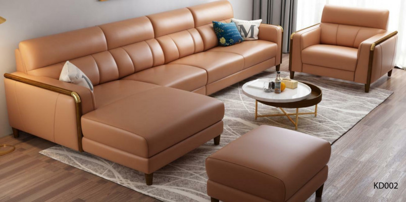 Sëtz Miwwelen Wunnlandschaft Luxus Konschtleed Ecksofa L-Form Polstermiwwelen Garnitur
