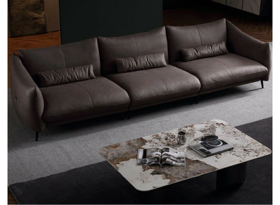Designer Canapé Sofa Polsterstoff Italienesch Miwwelen Sofa 4 Sëtzer