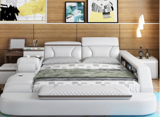 Luxus Bett Bett Lieder Better 180x200 Multifunktion Schlofzëmmer Lee Regaler