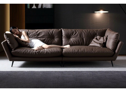 Modern 4-Sëtz Sofa Wunnzëmmer Miwwelen Véier-Sëtzer Couch Design Sofa