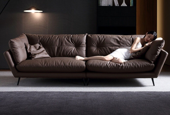 Modern 4-Sëtz Sofa Wunnzëmmer Miwwelen Véier-Sëtzer Couch Design Sofa