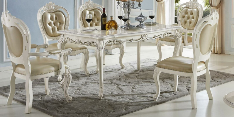 Barock Iessdësch Dësch Iesszëmmer Design Wunnzëmmer Garnitur Grupp Holz