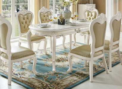 Barock Antik Stil Dësch Echt Holz Dëscher Klassesch Iessdësch Designer Rokoko