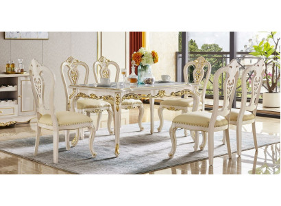 Design-Set Still Lehnstull Stull Grupp 4x Stull Iesszëmmer Nei Garnitur Barock