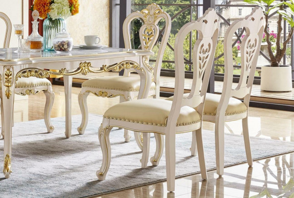 Design-Set Still Lehnstull Stull Grupp 4x Stull Iesszëmmer Nei Garnitur Barock