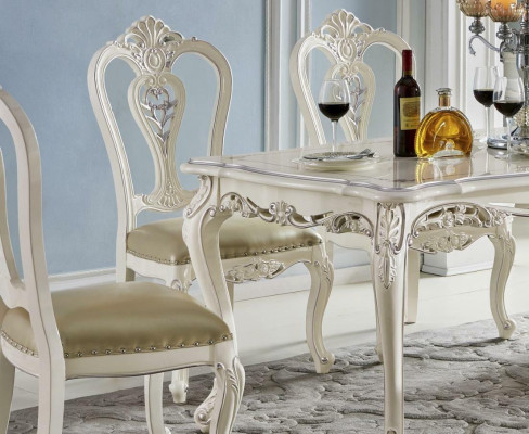 Design 4x Sëtzgrupp Set Still Iesszëmmer Gastro Nei Polster Stull