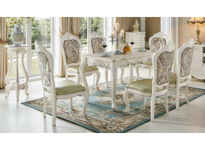 Luxus Miwwel Still Set 4x Still Grupp Garnitur Iesszëmmer Sessel Chesterfield